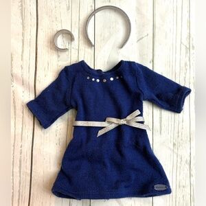 American Girl Doll Blue Rhinestone Studded Dress with bracelet and headband